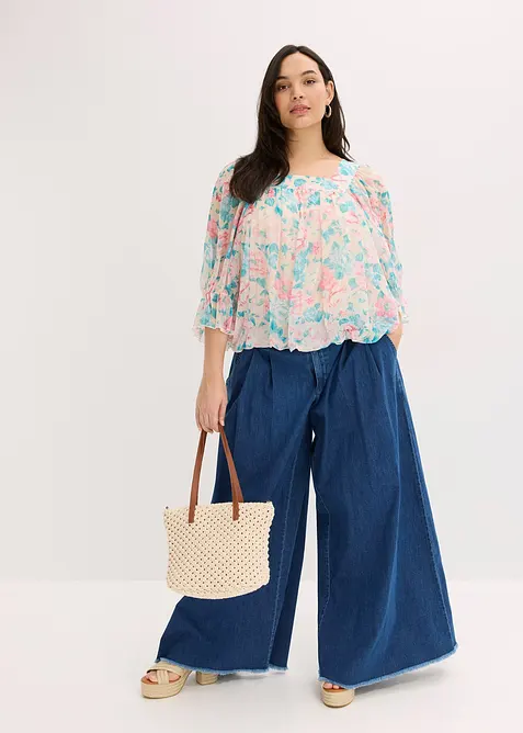 Blouse à base effet boule, bonprix