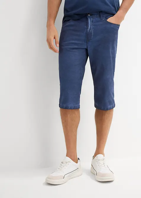Bermuda long en toile d&eacute;lav&eacute;e, regular, bonprix