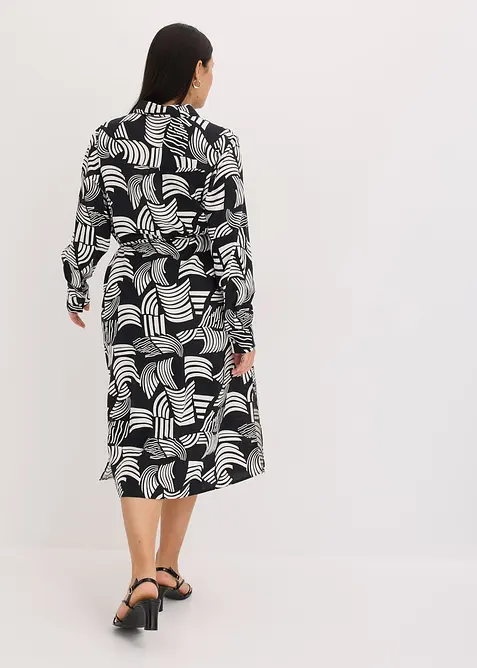 Blusenkleid aus leichtem Leinen-Mix, bonprix