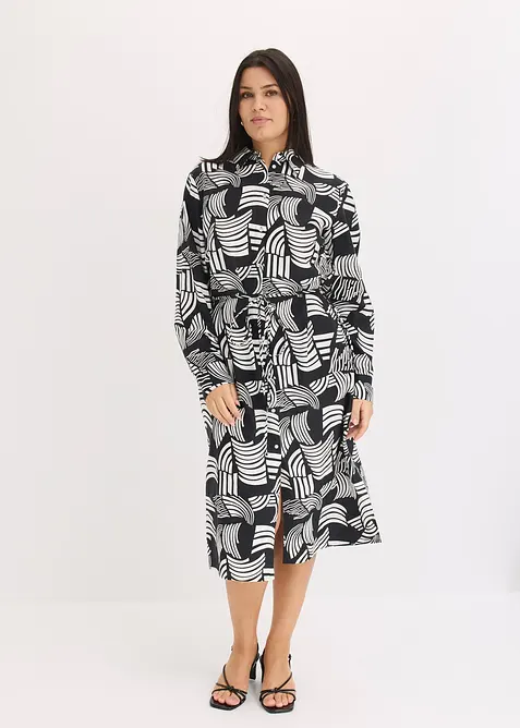 Blusenkleid aus leichtem Leinen-Mix, bonprix