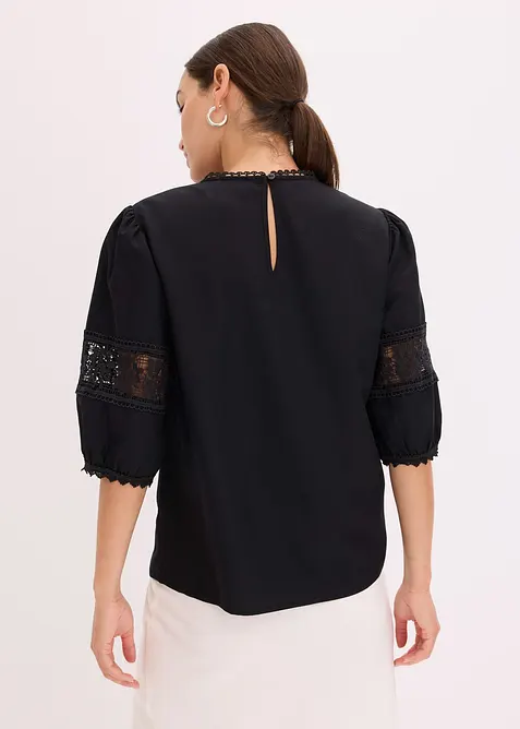 Blouse manches courtes contenant du lin, bonprix
