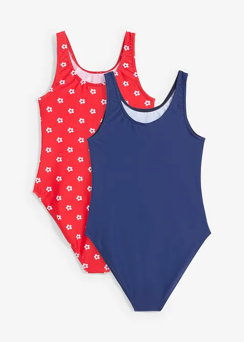 Lot de 2 maillots 1 pièce, bonprix