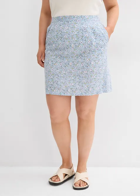 Mini-jupe en viscose fluide, bonprix