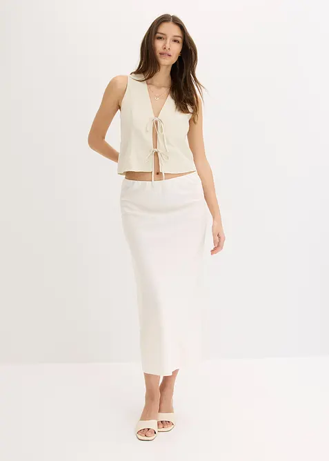 Midirock aus Satin, bonprix