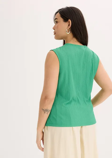 Haut esprit cache-cœur en jersey crêpe, bonprix