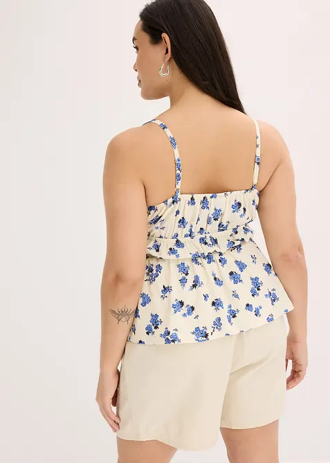 Spaghettiträger-Top aus strukturiertem Crêpe, bonprix