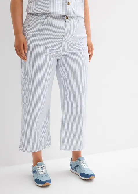 Wide-Leg-Jeans High Waist, cropped, bonprix