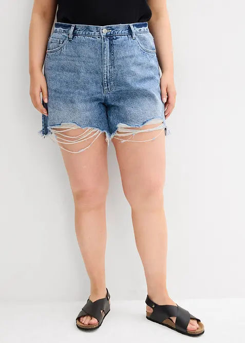 Jeans-Shorts High Waist, Low Stretch, bonprix