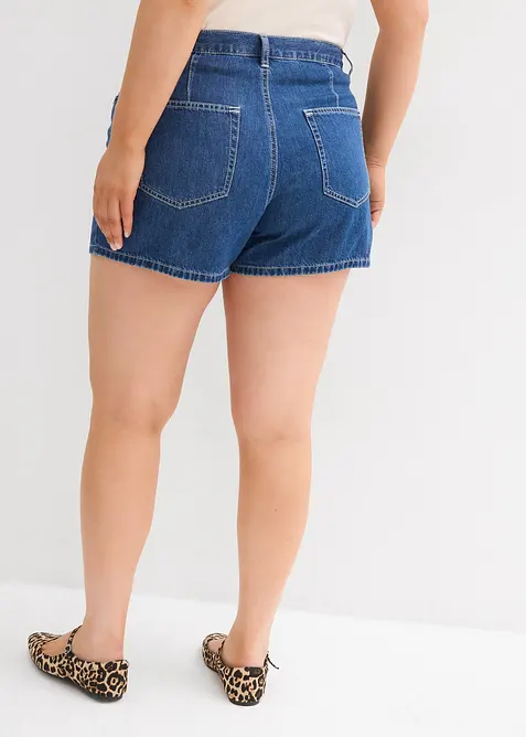 Jupe-short en jean, taille mi-haute, bonprix