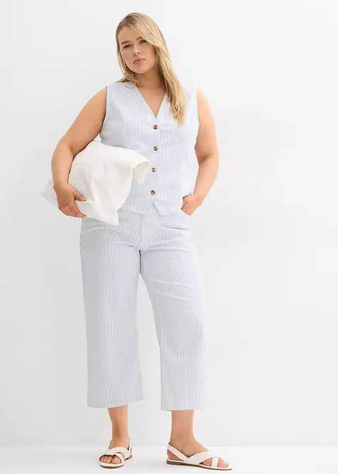 Jeansweste, gestreift, bonprix