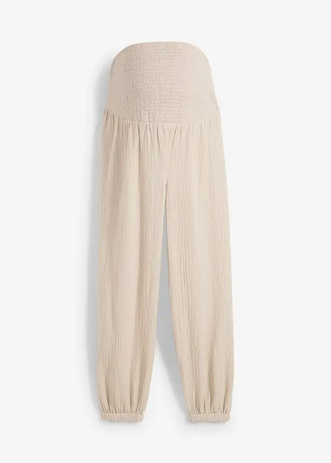 Pantalon de grossesse 2en1, 100% gaze de coton, bonprix