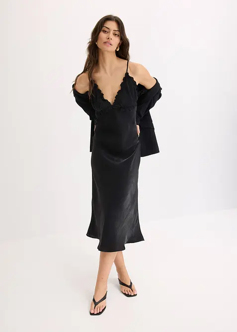 Maxikleid aus flie&szlig;endem Satin, bonprix