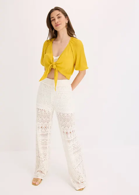 Schlupfhose mit Lochstrickmuster, bonprix