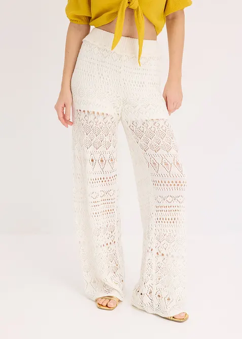 Schlupfhose mit Lochstrickmuster, bonprix