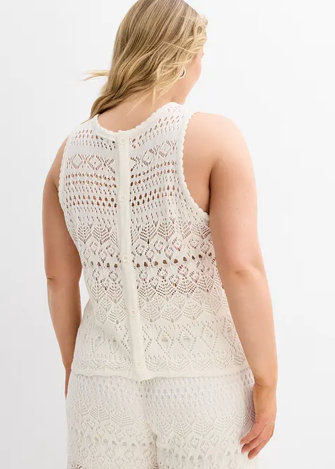 Top en maille ajourée, bonprix