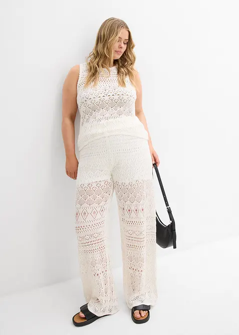 Top en maille ajourée, bonprix