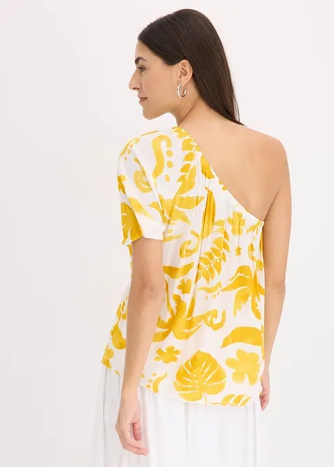 One-Shoulder-Bluse aus strukturierter Viskose, bonprix