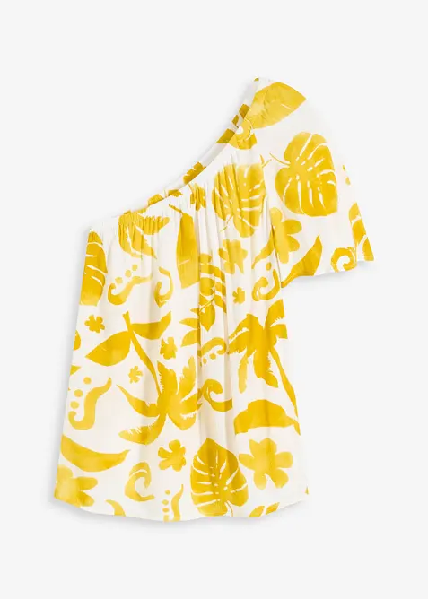 One-Shoulder-Bluse aus strukturierter Viskose, bonprix