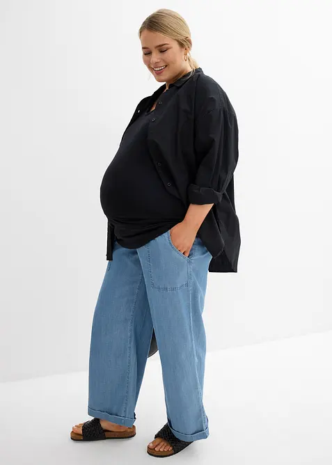 Lot de 2 tops de grossesse et d&rsquo;allaitement en coton, bonprix
