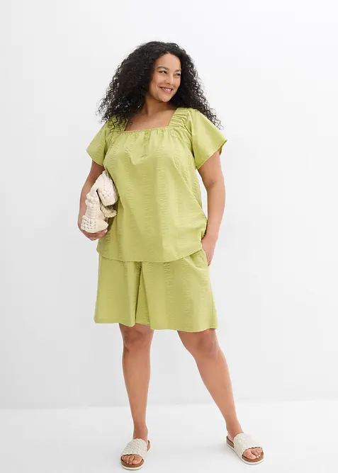 Tunique-blouse en seersucker coton, bonprix