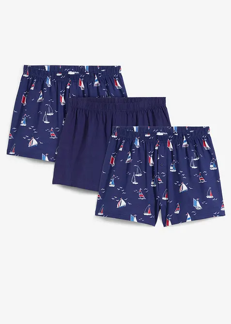 Jersey Boxershorts aus Bio-Baumwolle (3er Pack), bonprix