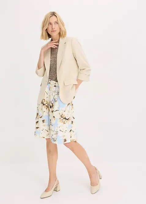 Blazer manches 3/4 ample en viscose, bonprix