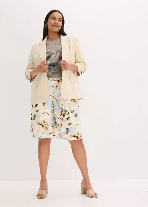 Blazer manches 3/4 ample en viscose, bonprix