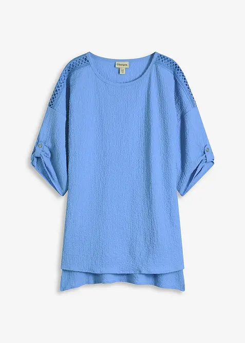 Tunika mit Struktur und Spitzenband, bonprix