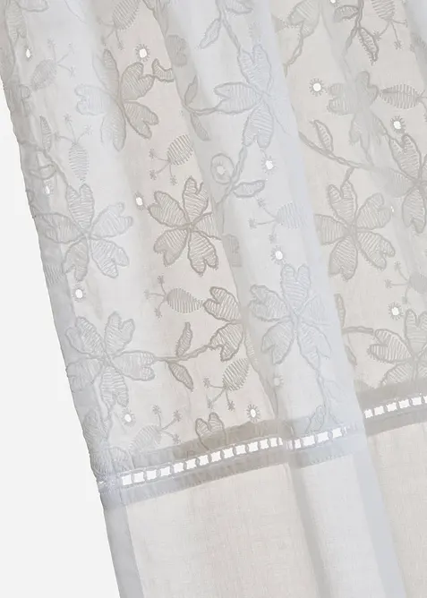Rideau en coton avec broderie (1 pce), bonprix