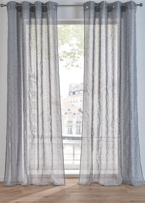 Vorhang mit Webstreifen (1er Pack), bonprix