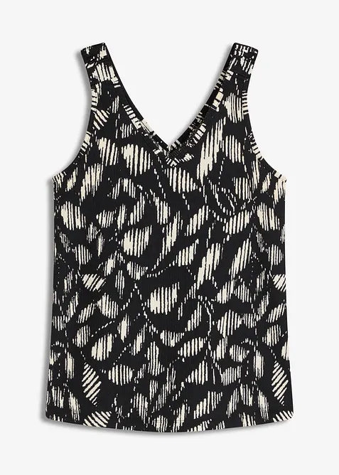 Top imprimé en jersey texturé, bonprix