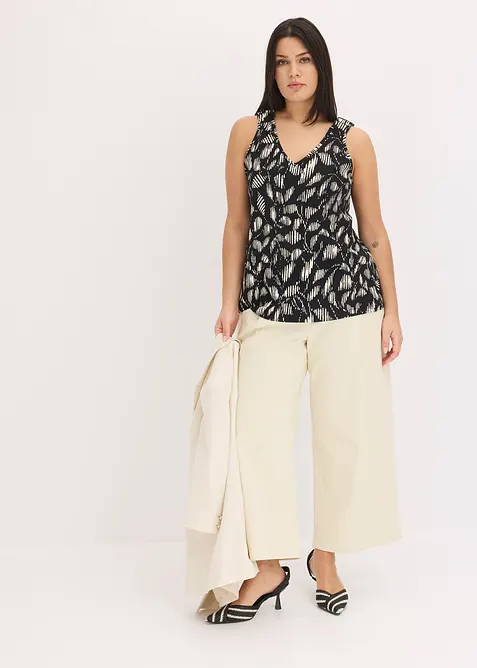 bedrucktes Top aus strukturiertem Jersey, bonprix