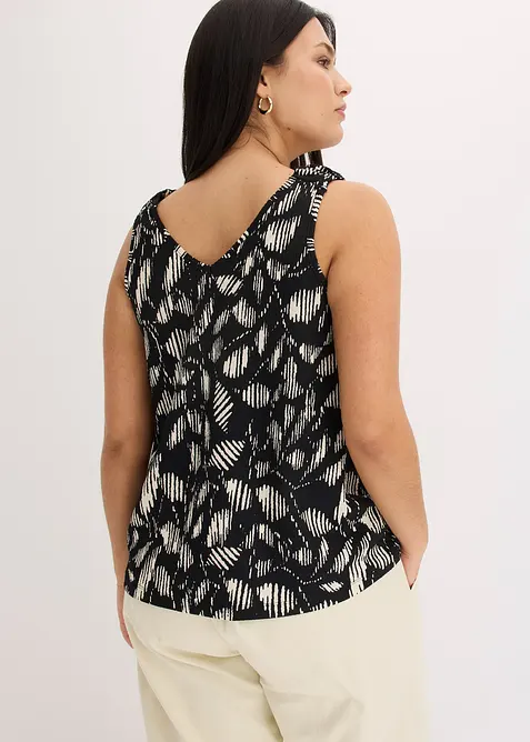 bedrucktes Top aus strukturiertem Jersey, bonprix