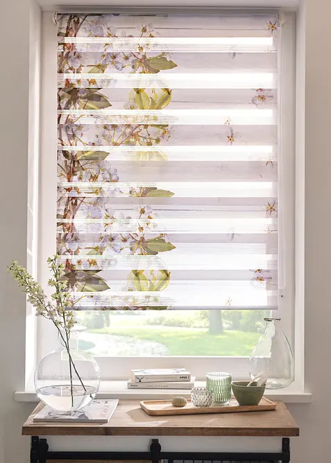 Store double motif fleurs, bonprix