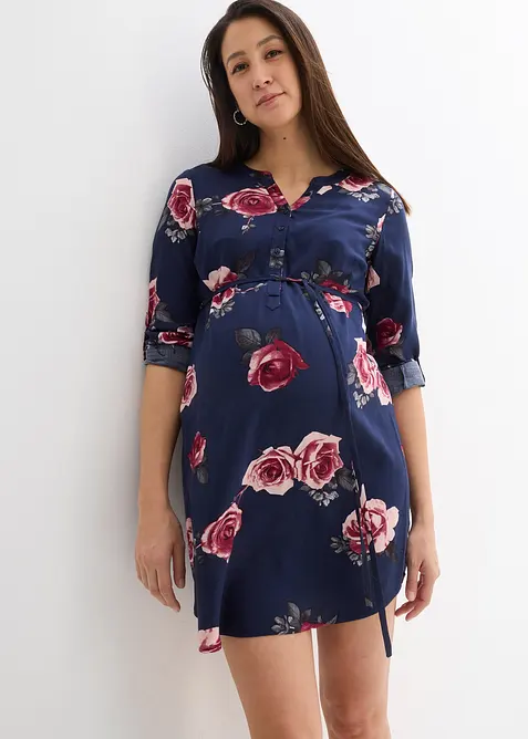 Umstands- und Stillblusenkleid aus fließender Viskose, bonprix