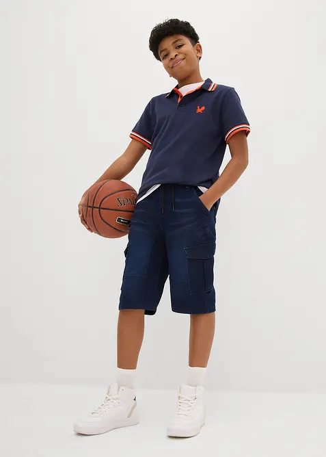 Bermuda jean en molleton, Regular, bonprix