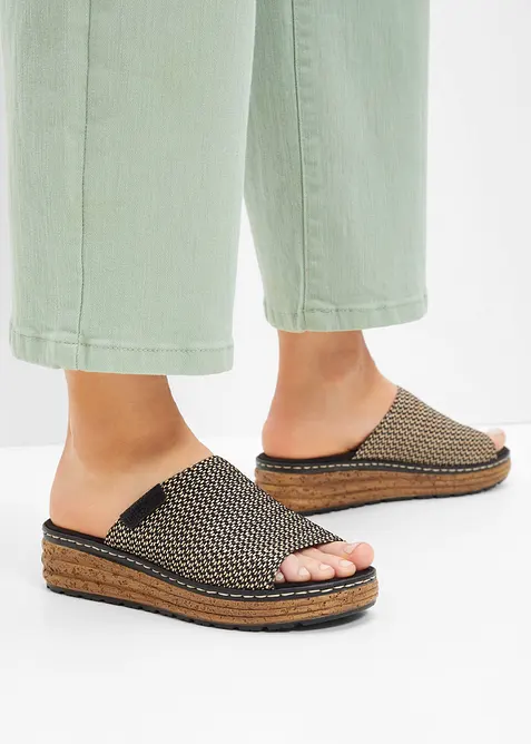 Rieker Komfort-Keilpantoletten mit gepolsterter Innensohle, Rieker