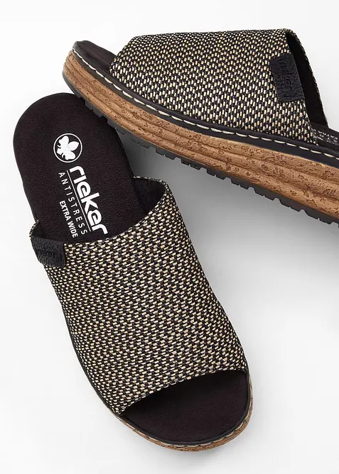 Rieker Komfort-Keilpantoletten mit gepolsterter Innensohle, Rieker