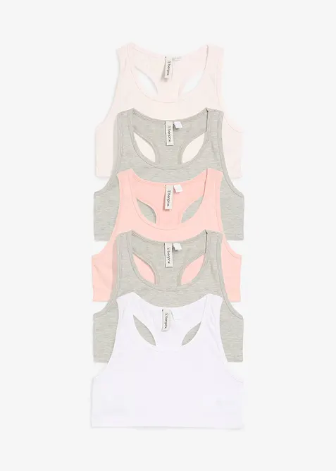 Lot de 5 brassières avec coton doux, bonprix