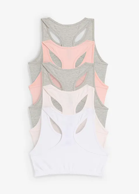 Lot de 5 brassières avec coton doux, bonprix