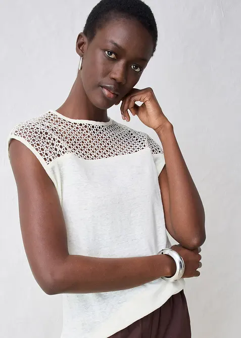 Top aus reinem Leinen, bonprix