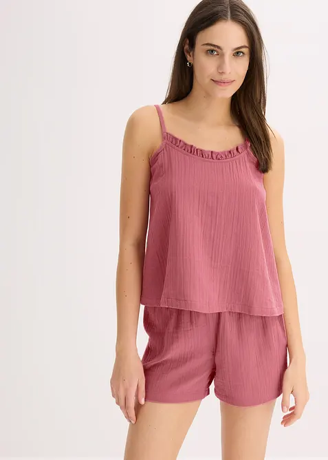 Shorty aus softem Musselin mit Spaghettiträger, bonprix
