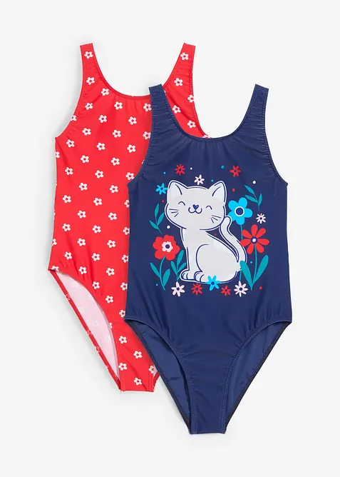 Lot de 2 maillots 1 pièce, bonprix