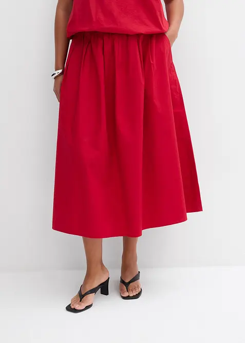 Midirock  aus reiner Baumwolle, bonprix