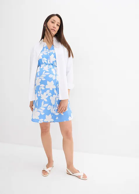 2-in-1 Umstands- und Stillblusenkleid aus fließender Viskose, bonprix