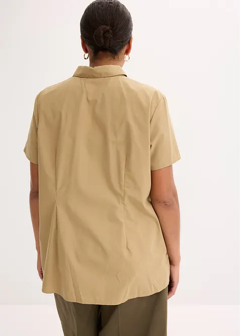 Chemisier manches courtes en popeline, bonprix