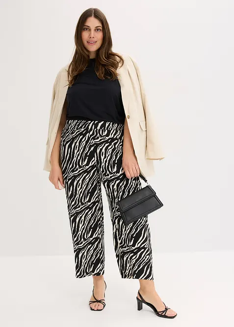 Pantalon &agrave; taille &eacute;lastiqu&eacute;e, bonprix