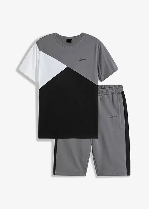 T-Shirt und Sweat-Bermuda aus reiner Baumwolle (2-tlg.Set), bonprix