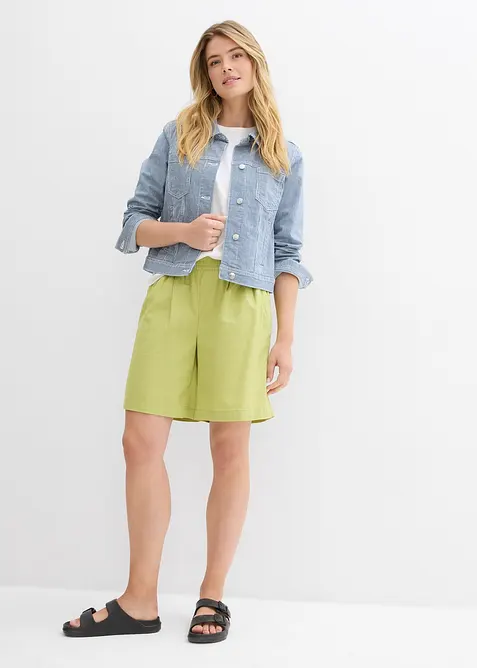 Bermuda en mélange lin et coton, bonprix