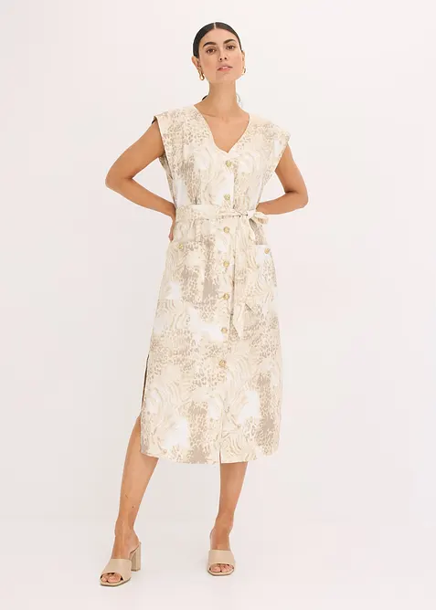 Viskose-Kleid mit Bindeband (2-tlg.Set), bonprix